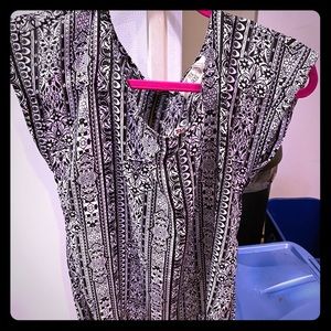 Brand new b&w work blouse